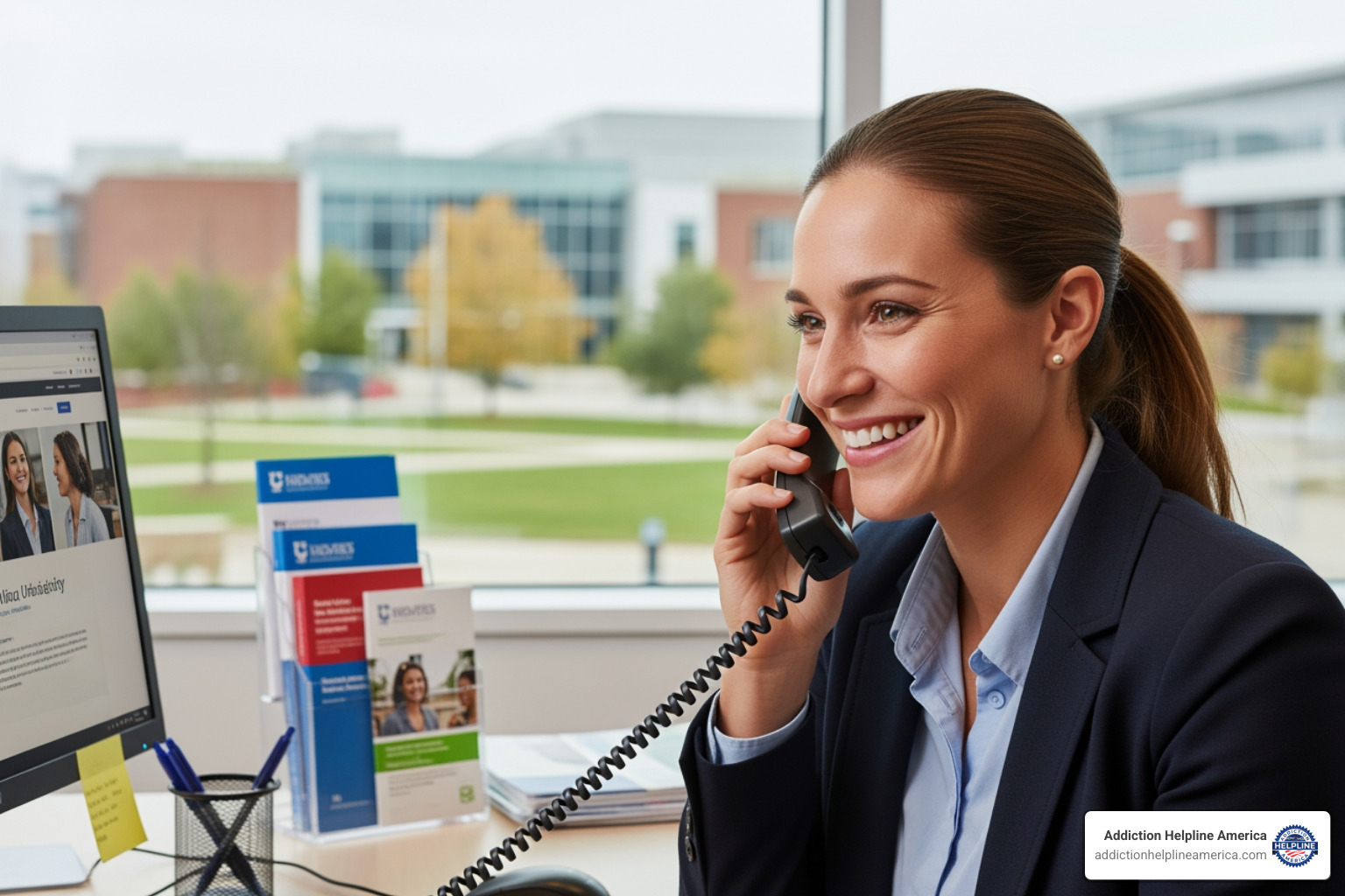 A friendly admissions counselor on the phone - Alliance Recovery