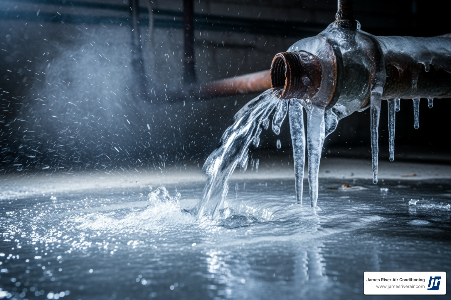 a burst pipe in a cold basement - 24/7 heating repair in moseley, va a burst pipe in a cold basement - 24/7 heating repair in moseley, va