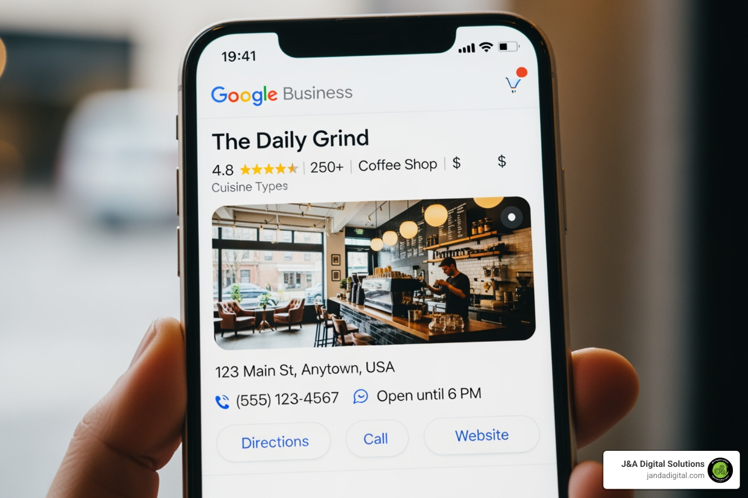 well-optimized Google Business Profile on a smartphone - get more local customers