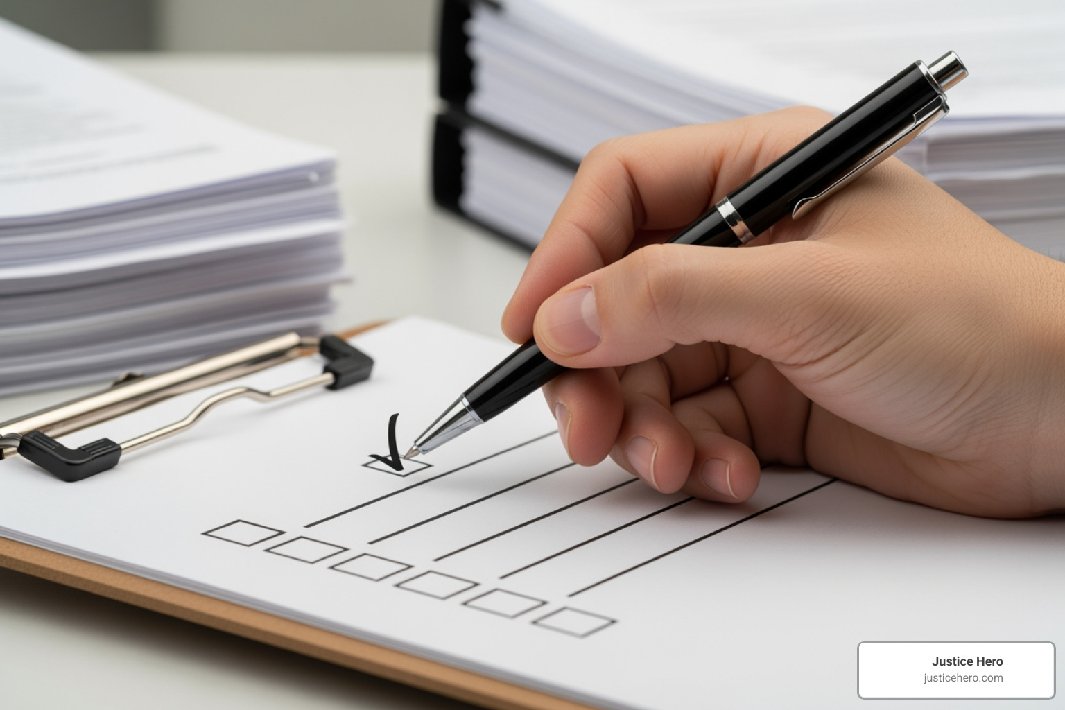 Image of a checklist for lawsuit eligibility - Hernia mesh action