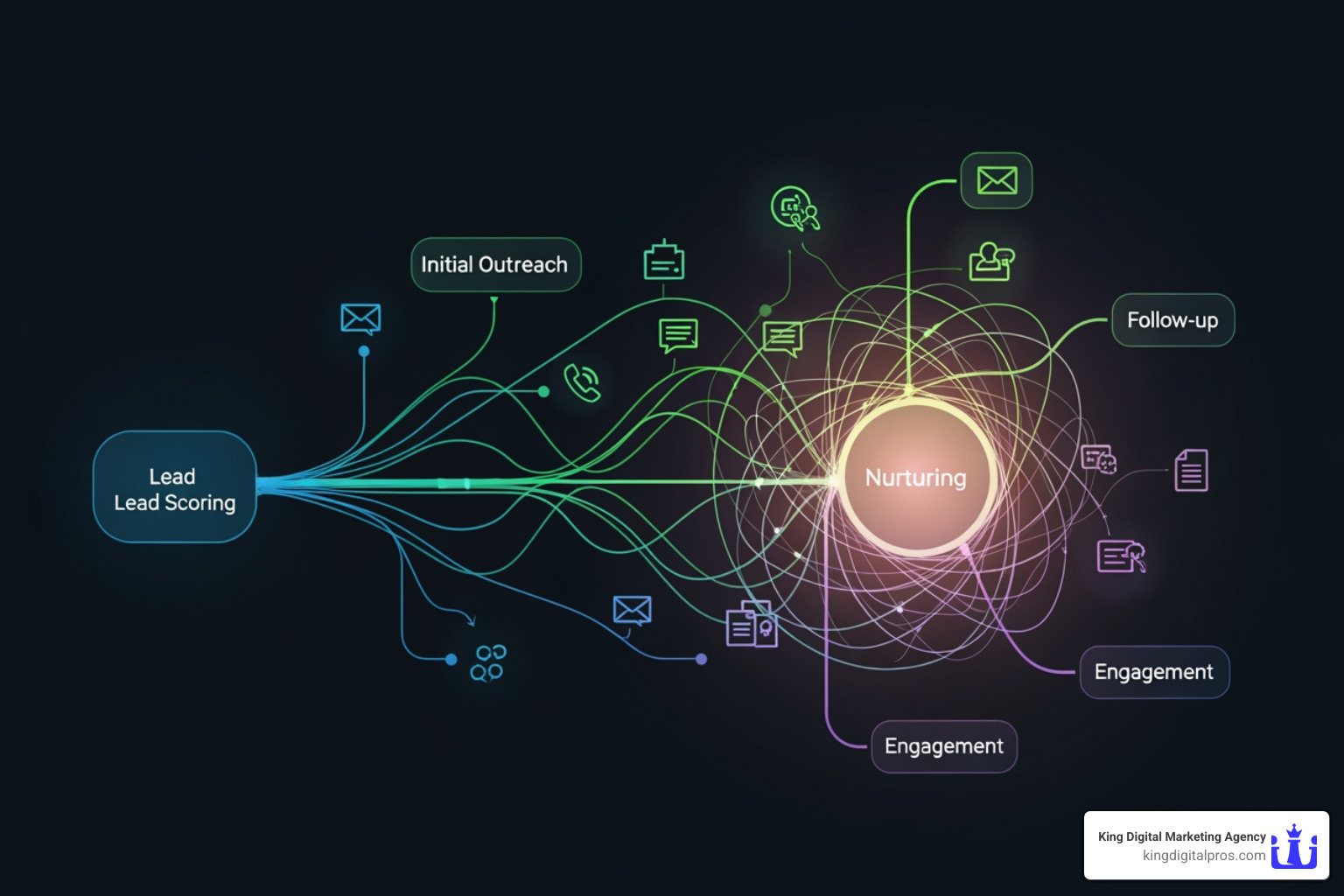 lead score to sales outreach and nurturing paths - inbound lead scoring