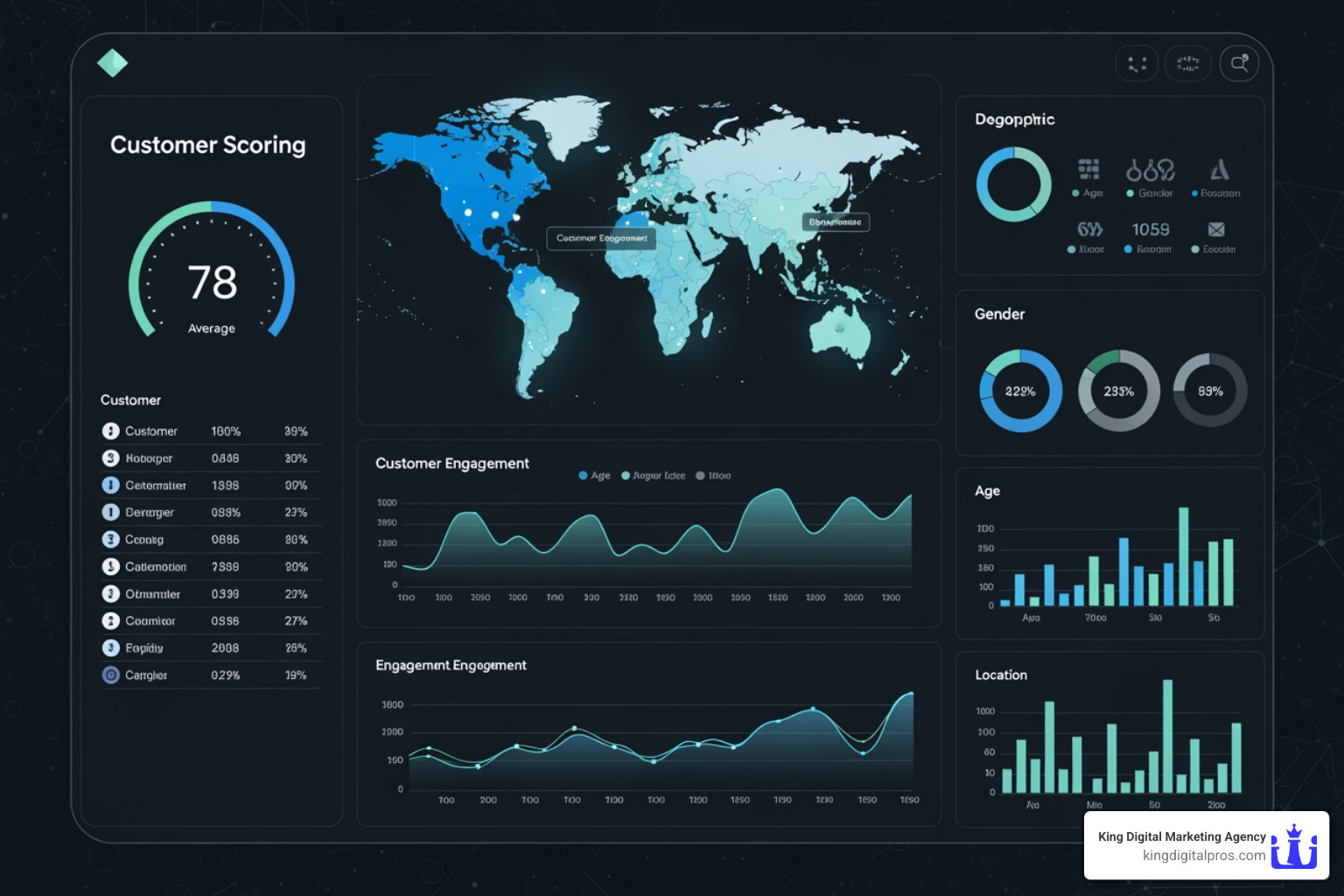 dashboard showing lead scores and attributes - inbound lead scoring
