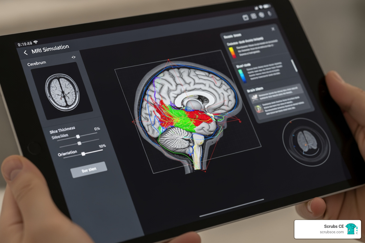 Interactive MRI simulation on a tablet - Online MRI courses Interactive MRI simulation on a tablet - Online MRI courses