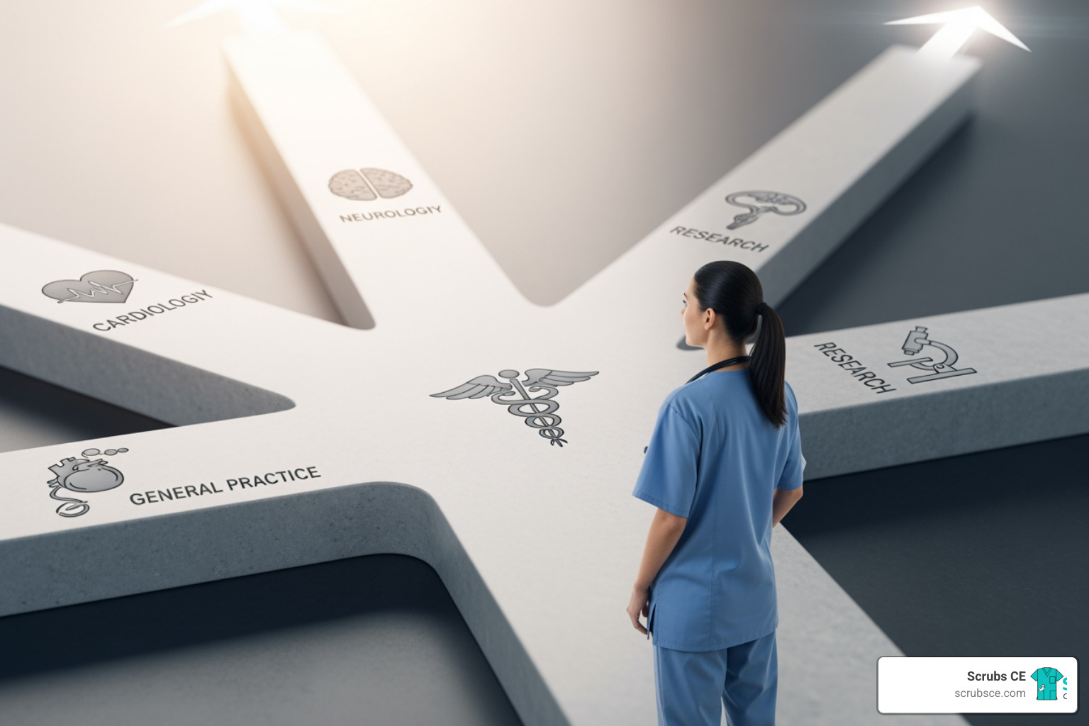 Career path flowchart showing advancement from technologist to specialist, educator, or manager - Online MRI courses Career path flowchart showing advancement from technologist to specialist, educator, or manager - Online MRI courses