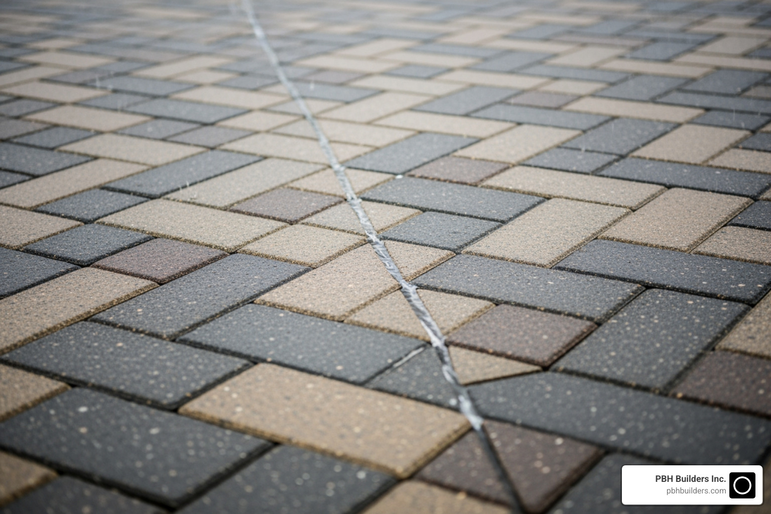 A permeable paver driveway allowing water to drain through - Driveway interlocking pavers