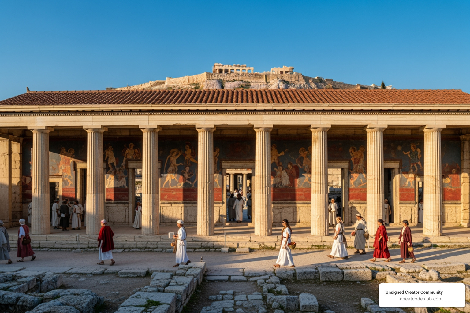 Stoa Poikile in Athens - define stoic