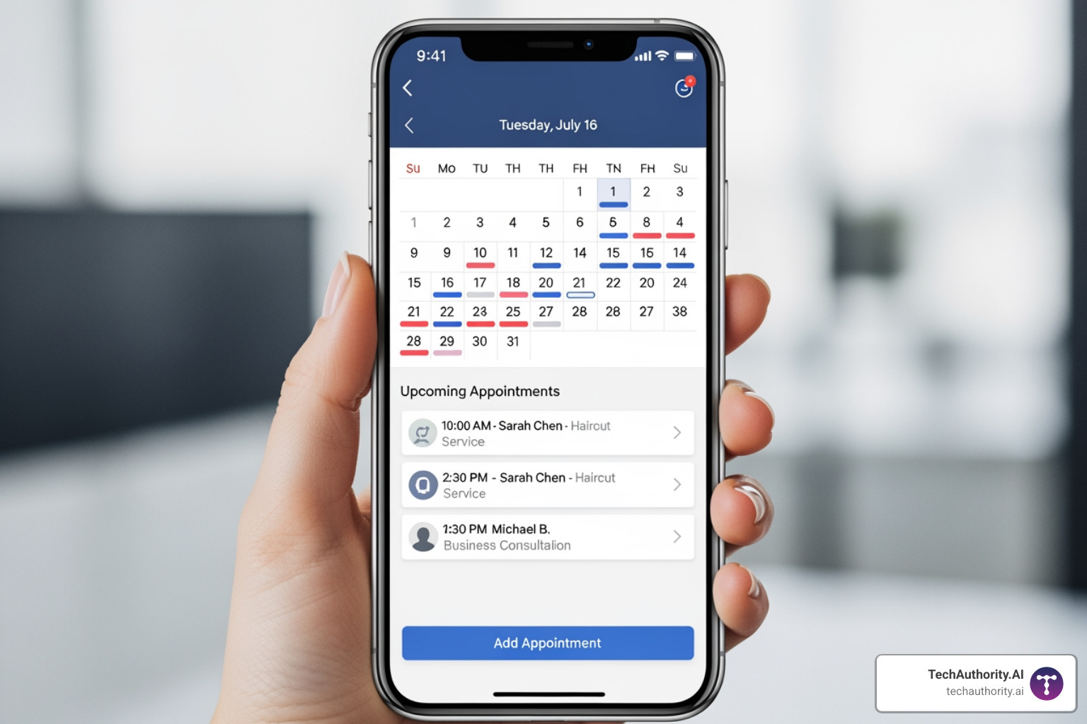 Go High Level mobile app calendar and appointment scheduling interface - Go High Level mobile app