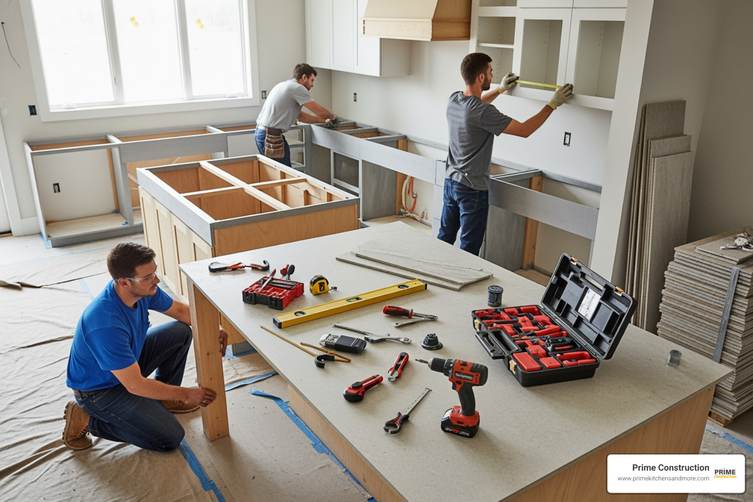 well-organized renovation project in progress - how to pay for kitchen remodel