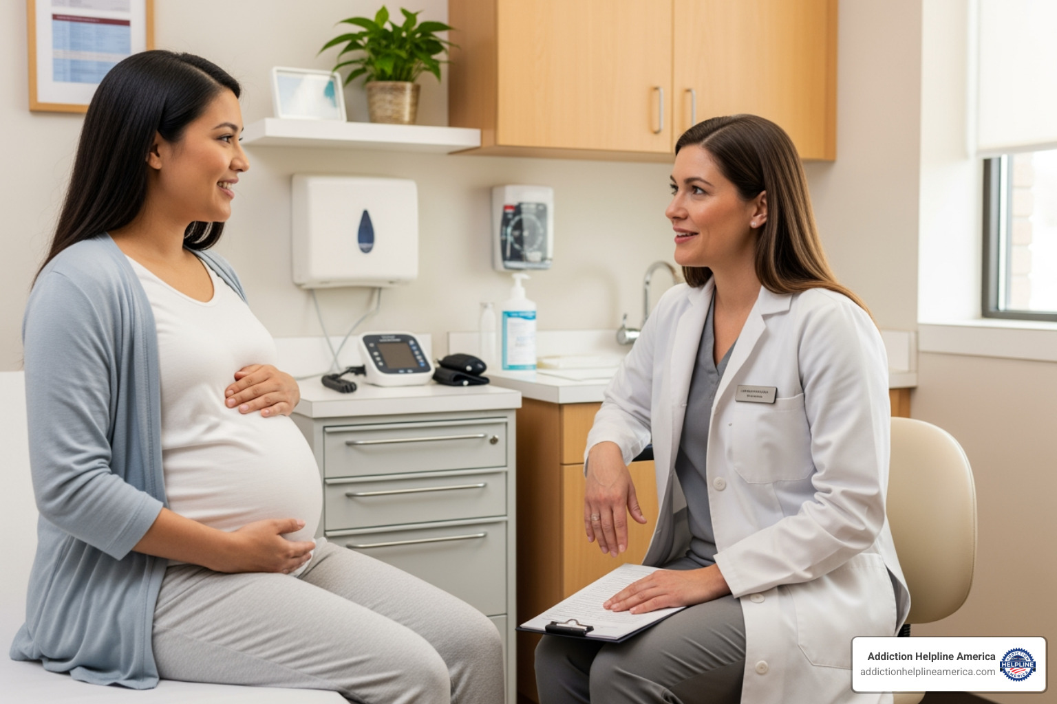 pregnant woman talking with doctor - bipolar 1 treatment pregnant woman talking with doctor - bipolar 1 treatment
