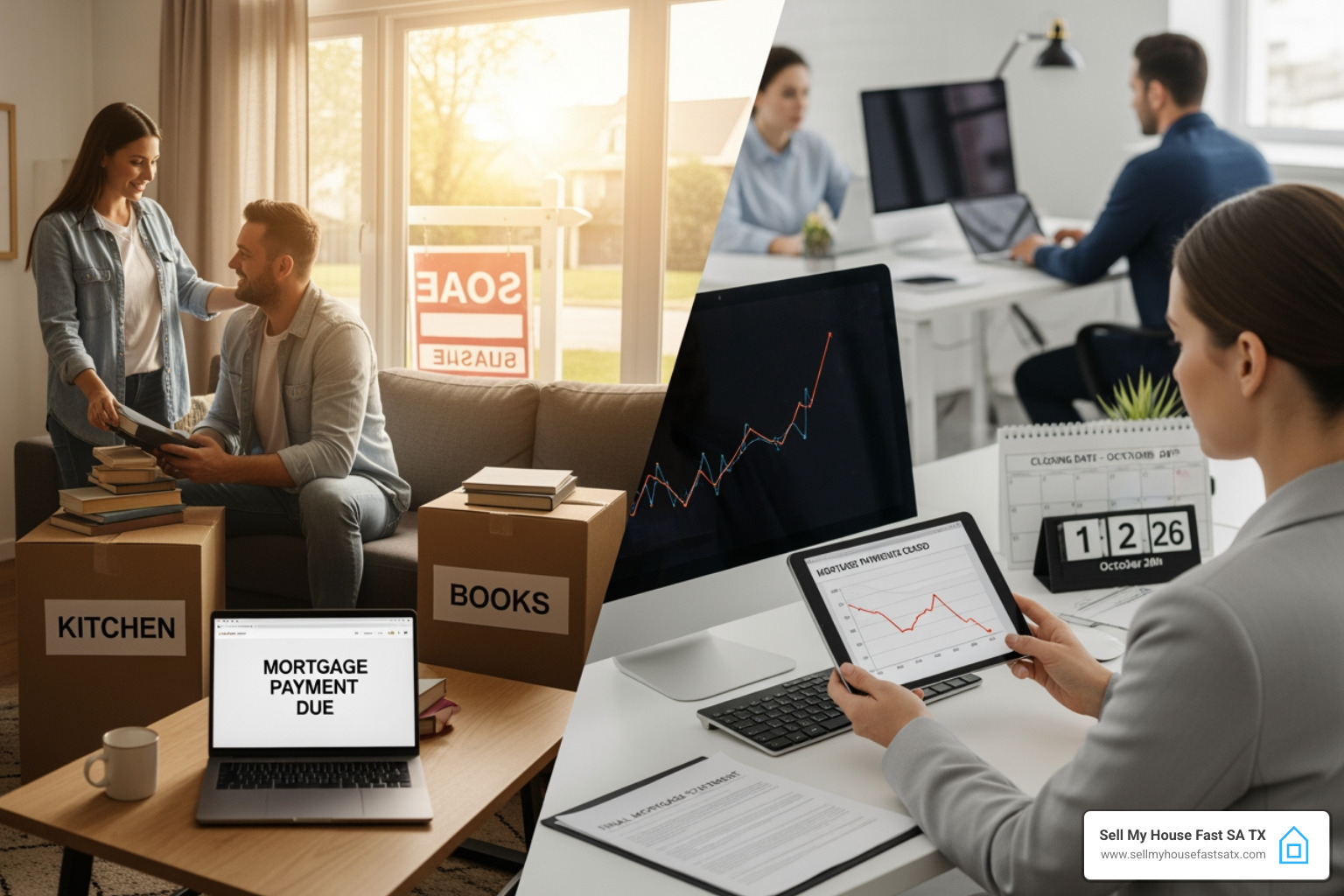 Calendar showing mortgage due date, grace period, and closing date for a San Antonio home sale - when do you stop paying mortgage when selling house