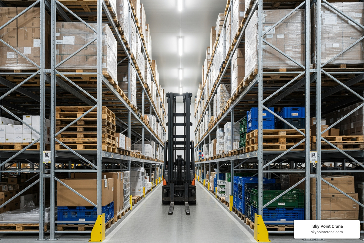 Mobile pallet racking system with a single open aisle - cold storage pallet racking