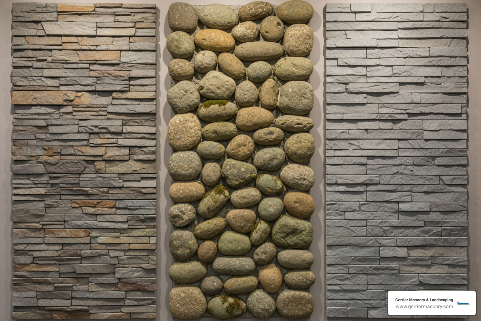 various stone veneer styles including ledgestone, fieldstone, and stacked stone - Fireplace stone veneer