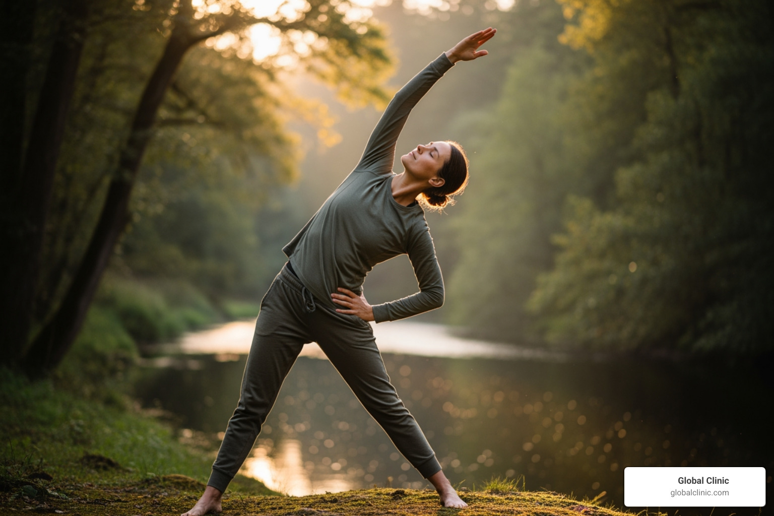 person engaging in gentle activity, symbolizing hope and management - Chronic regional pain