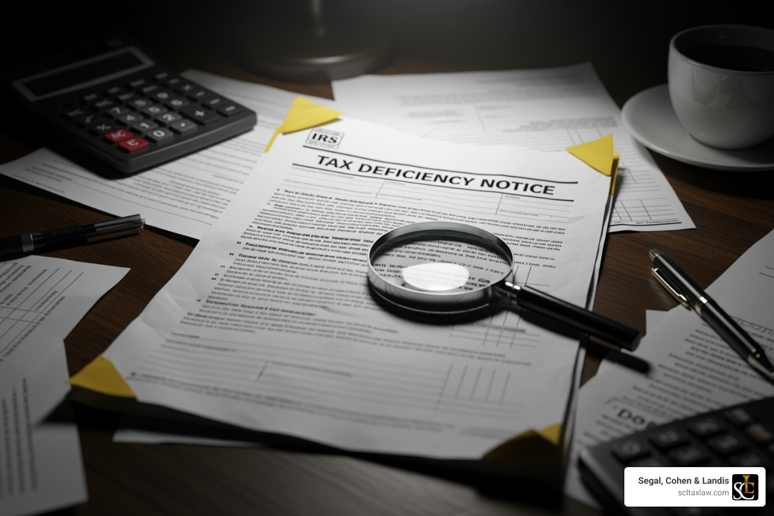 calendar with a 30-day and 90-day period highlighted - irs tax deficiency