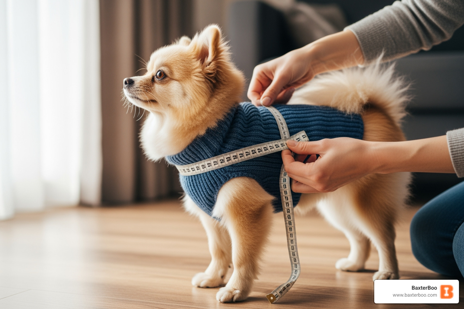 person measuring dog for sweater - dog sweaters person measuring dog for sweater - dog sweaters