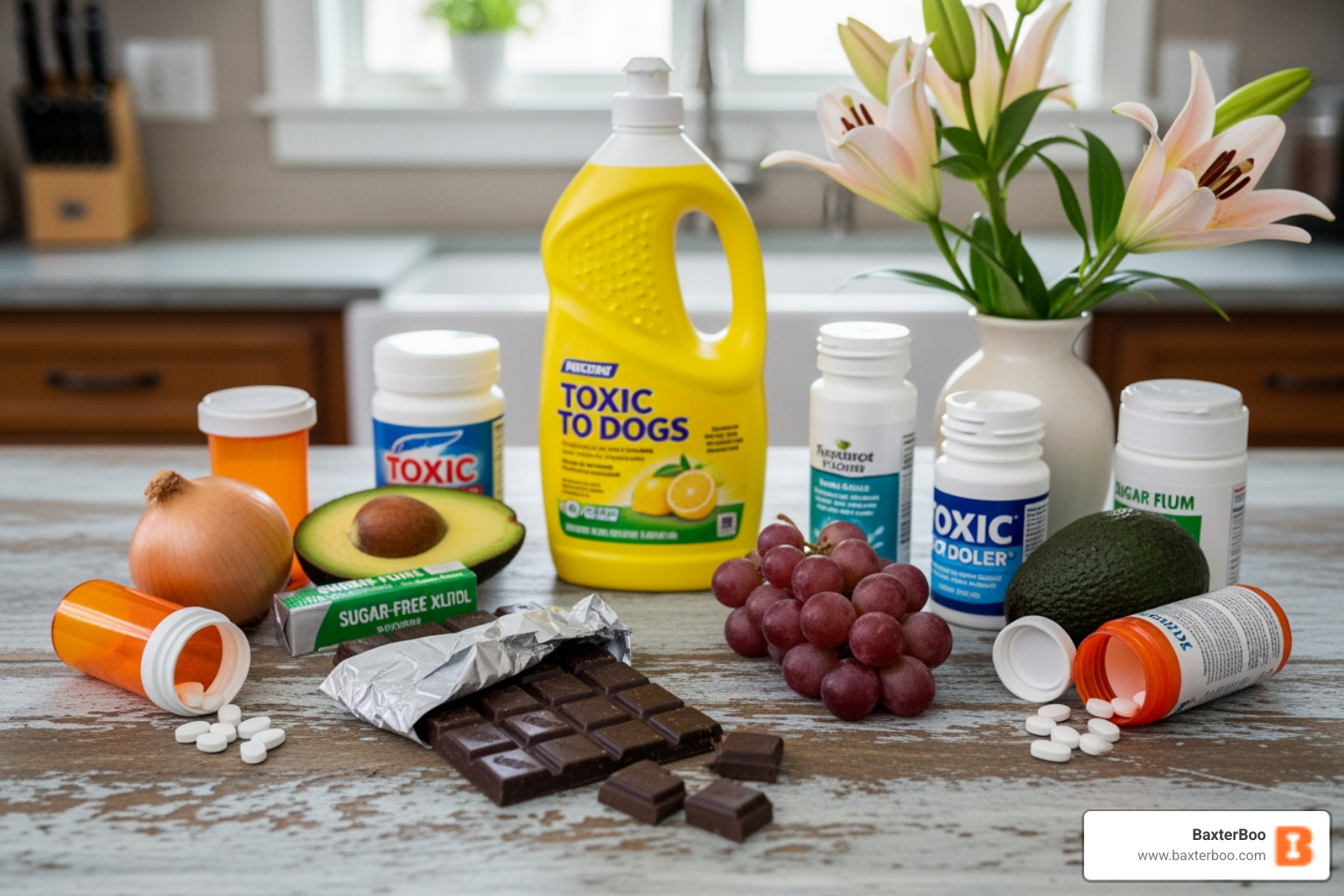 toxic foods and household items - dog health