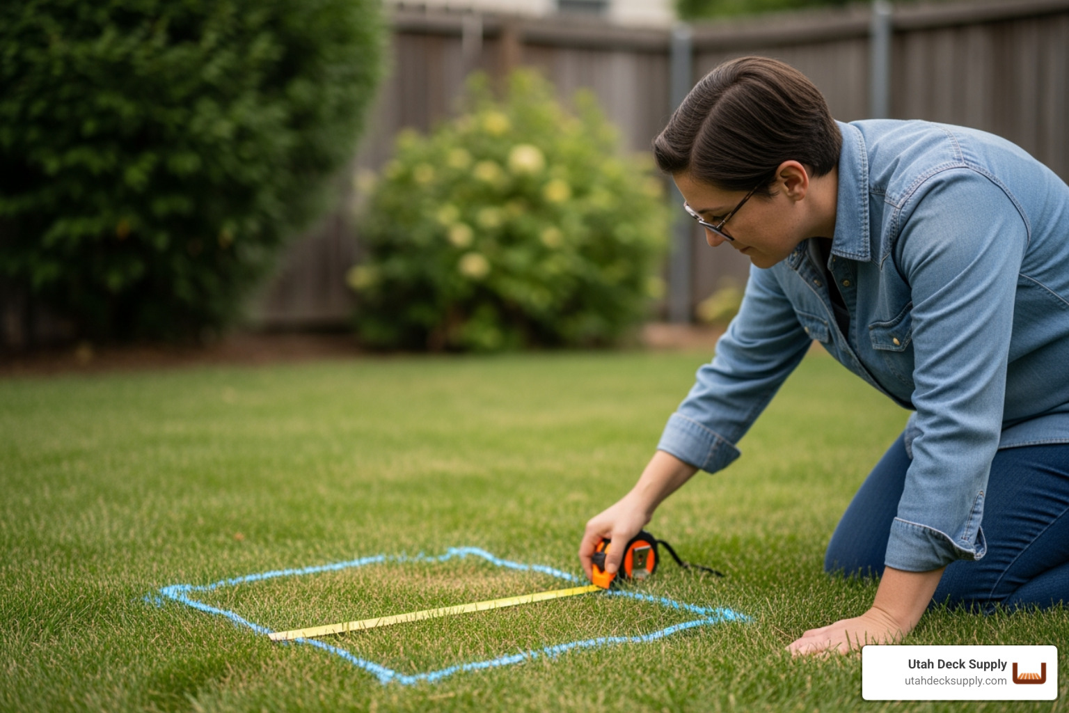 person using a tape measure in their backyard, planning the location for a new pavilion - wood pavilion kit person using a tape measure in their backyard, planning the location for a new pavilion - wood pavilion kit