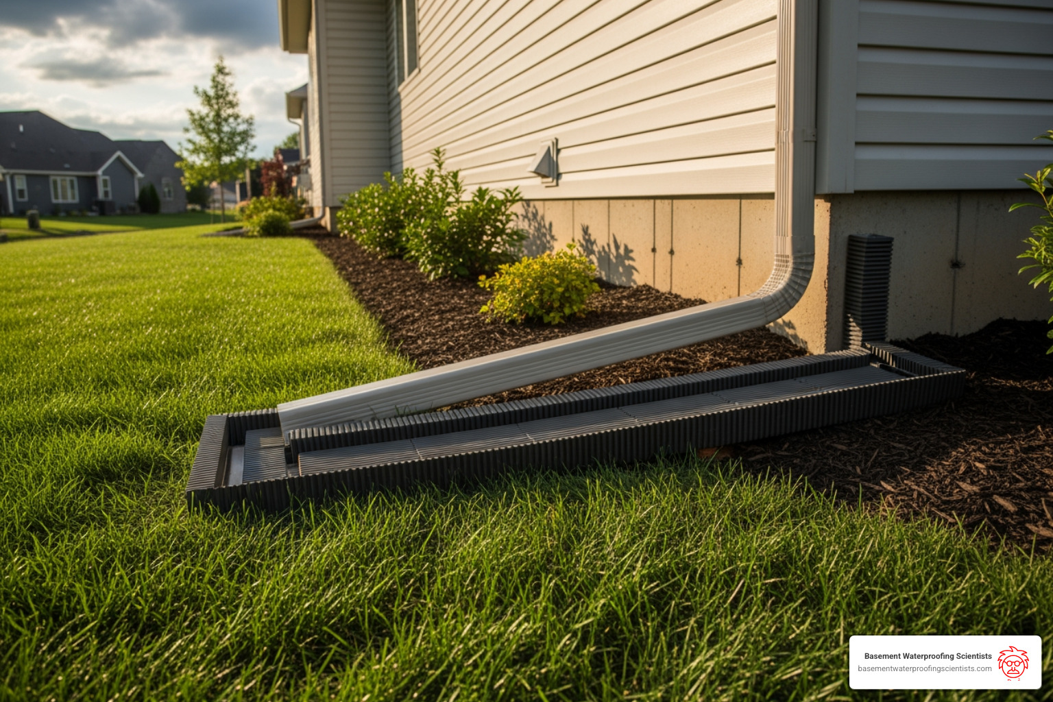 properly installed gutter downspout extensions directing water away from a house foundation - how to repair a leaking cinder block basement wall properly installed gutter downspout extensions directing water away from a house foundation - how to repair a leaking cinder block basement wall