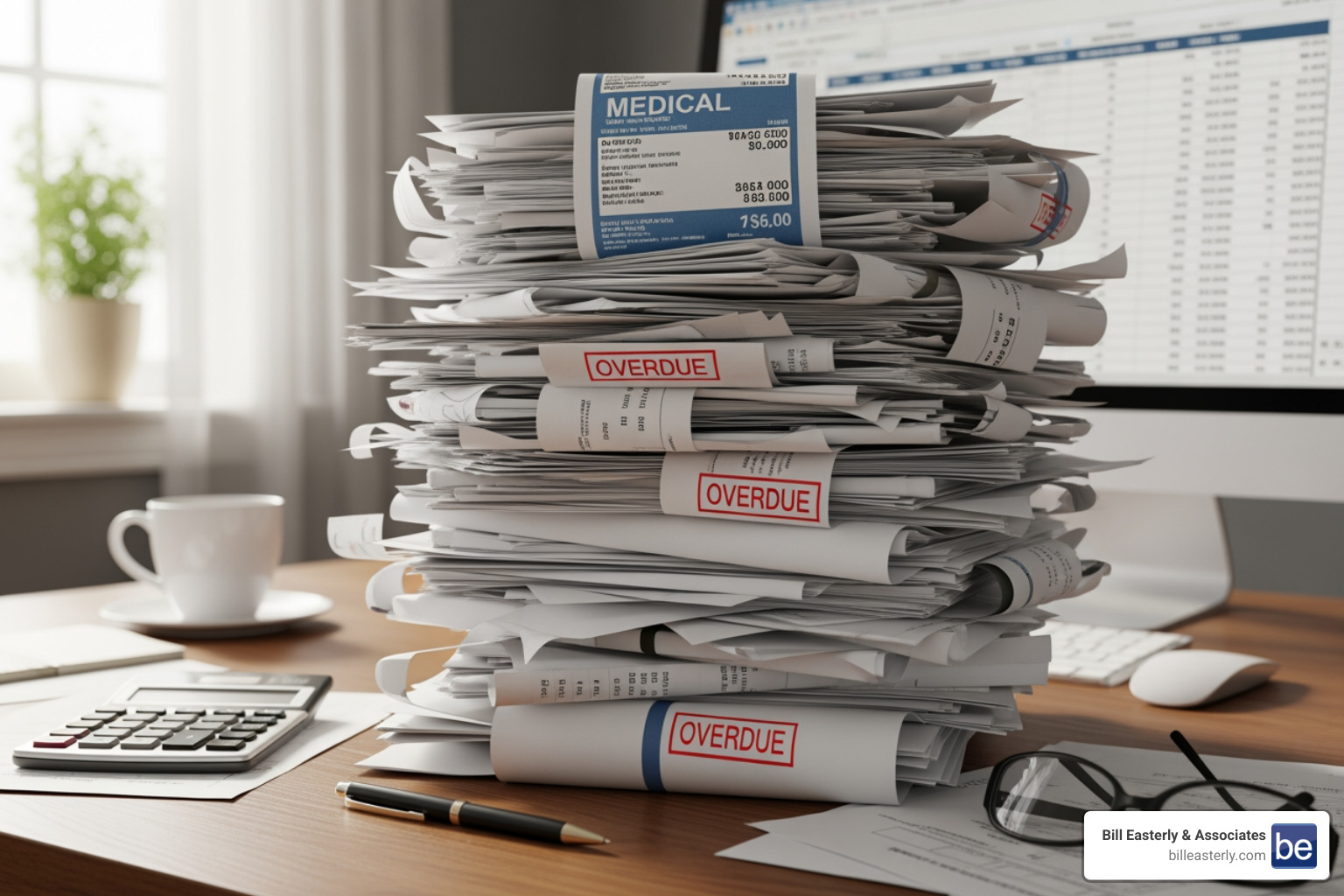 A stack of medical bills and records - nashville dog bite attorney