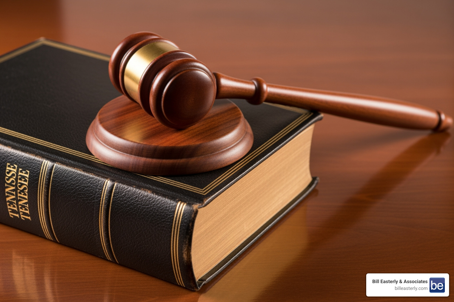 gavel on Tennessee law book - local pedestrian accident attorney