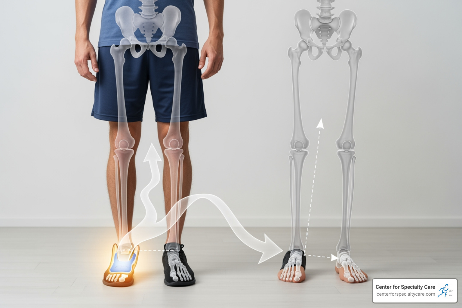 Orthotics correcting foot posture affecting knee and hip alignment - custom orthotics cost