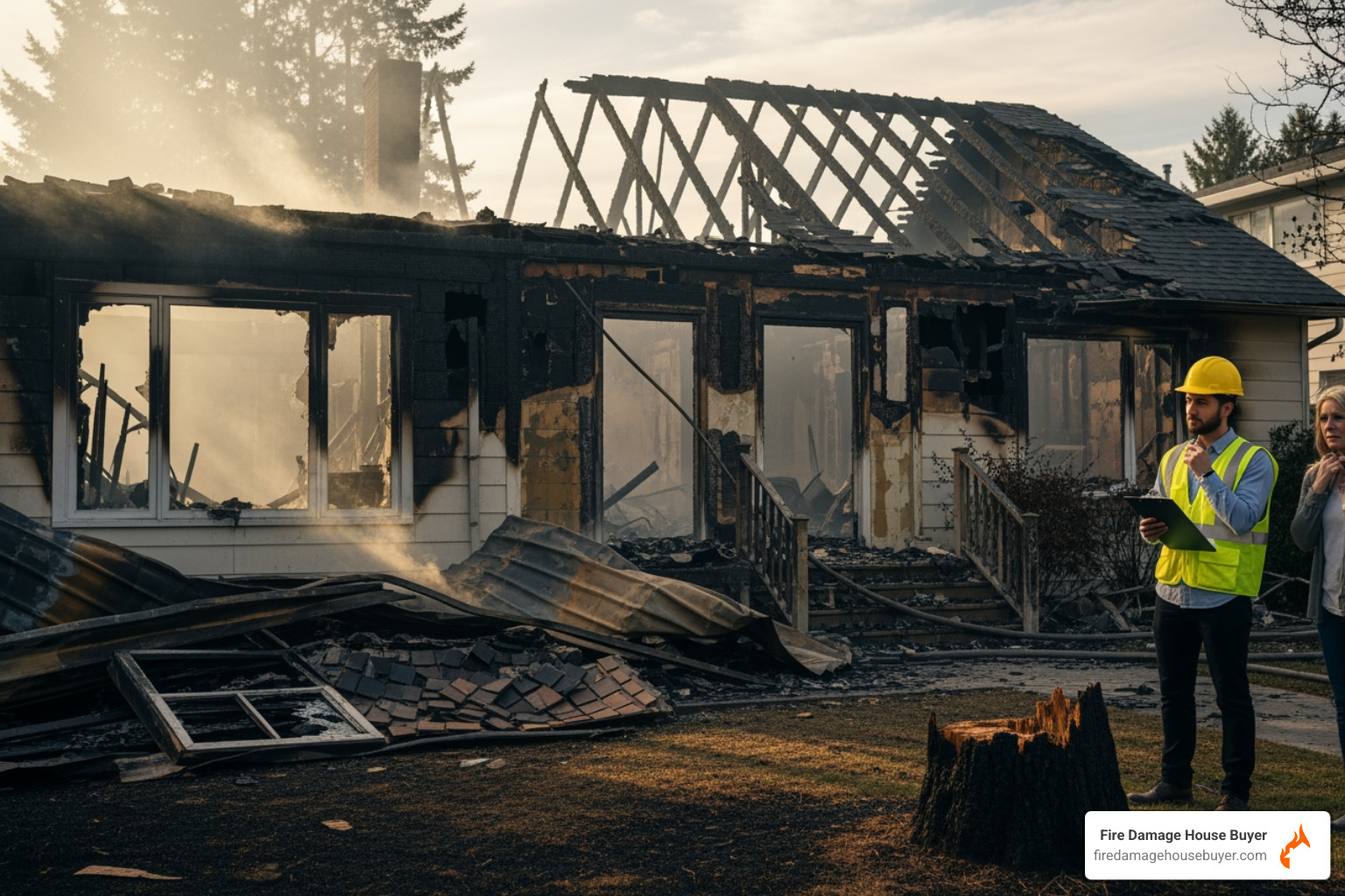 A man calculating how much will be the insurance payout - average insurance payout for house fire