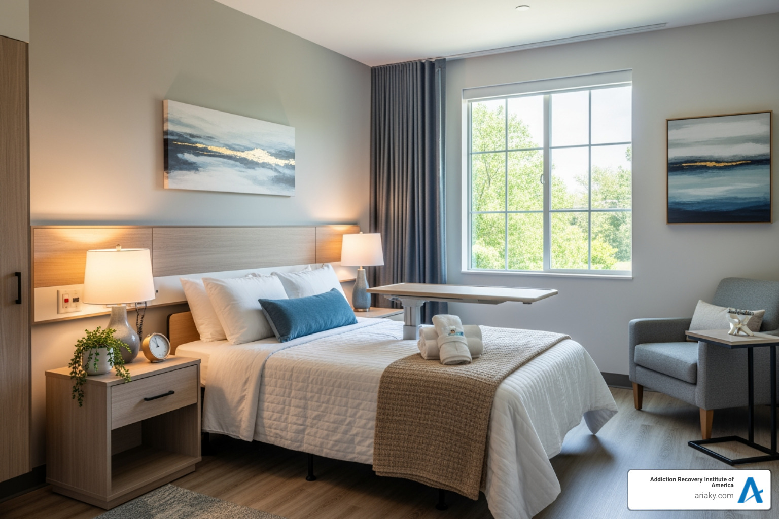 of a comfortable, modern patient room - alcohol detox kentucky of a comfortable, modern patient room - alcohol detox kentucky