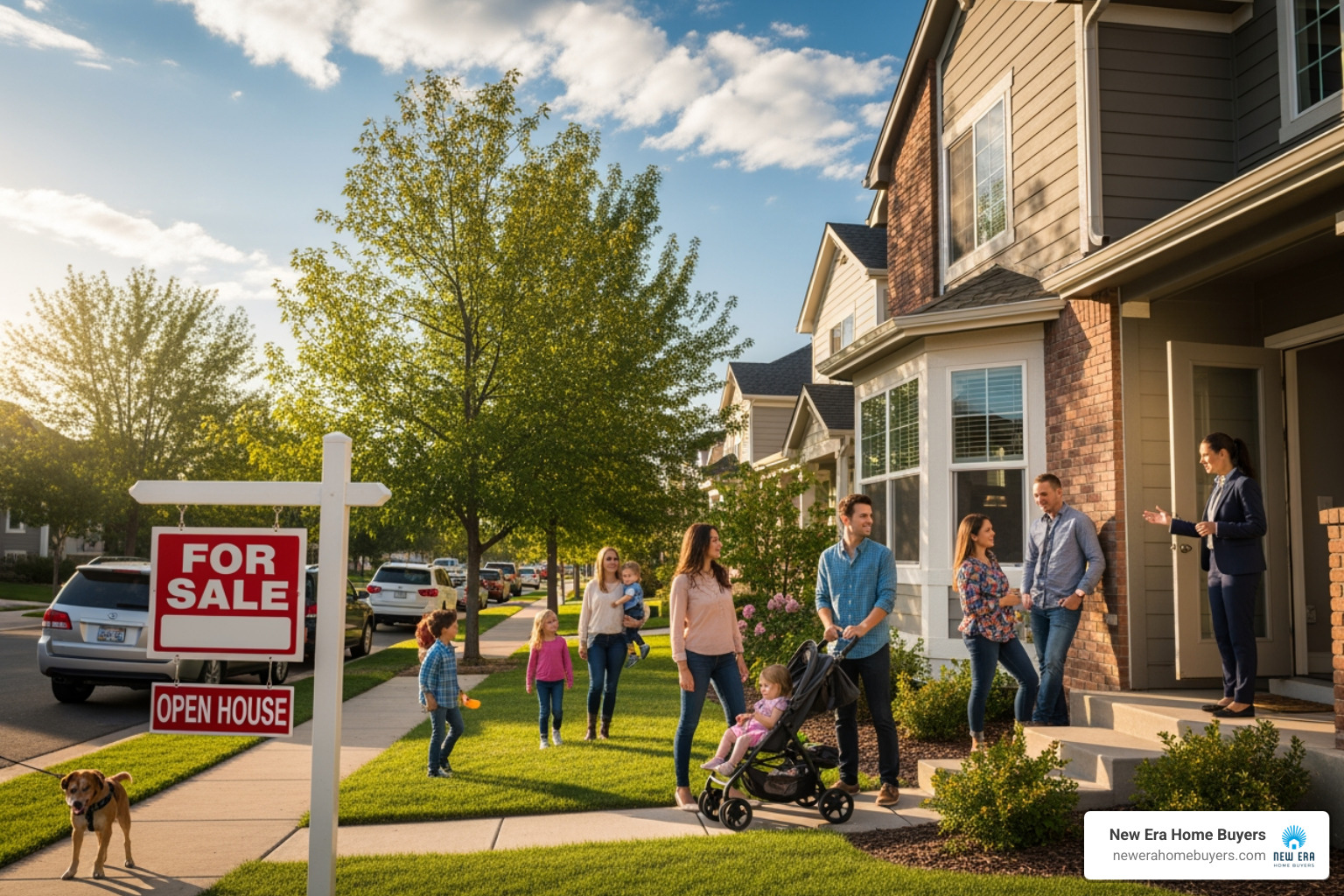 A bustling open house in a family-friendly Aurora neighborhood - how is the real estate market in Aurora, CO