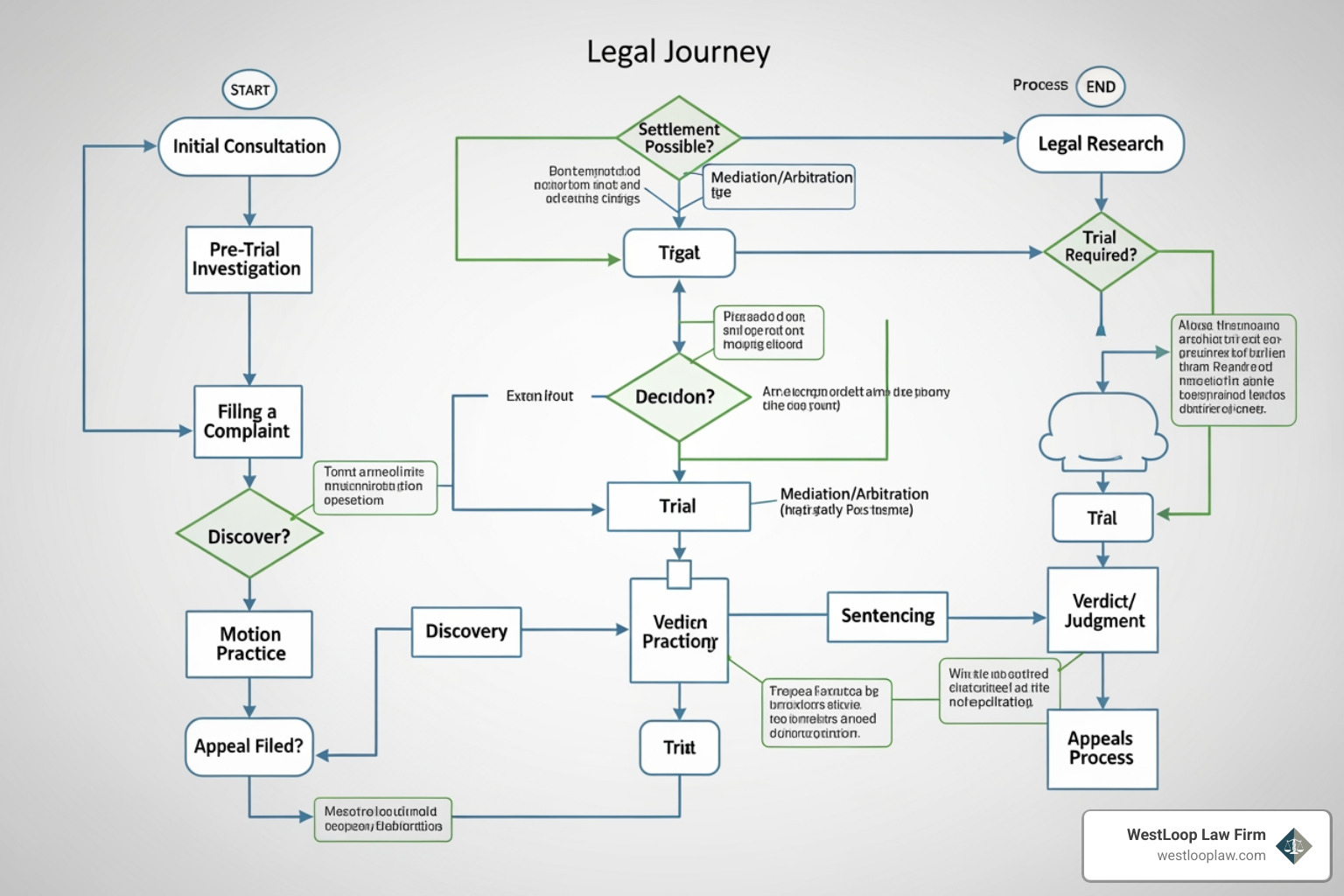 flowchart illustrating the legal journey - Wrongful death lawsuit Houston flowchart illustrating the legal journey - Wrongful death lawsuit Houston