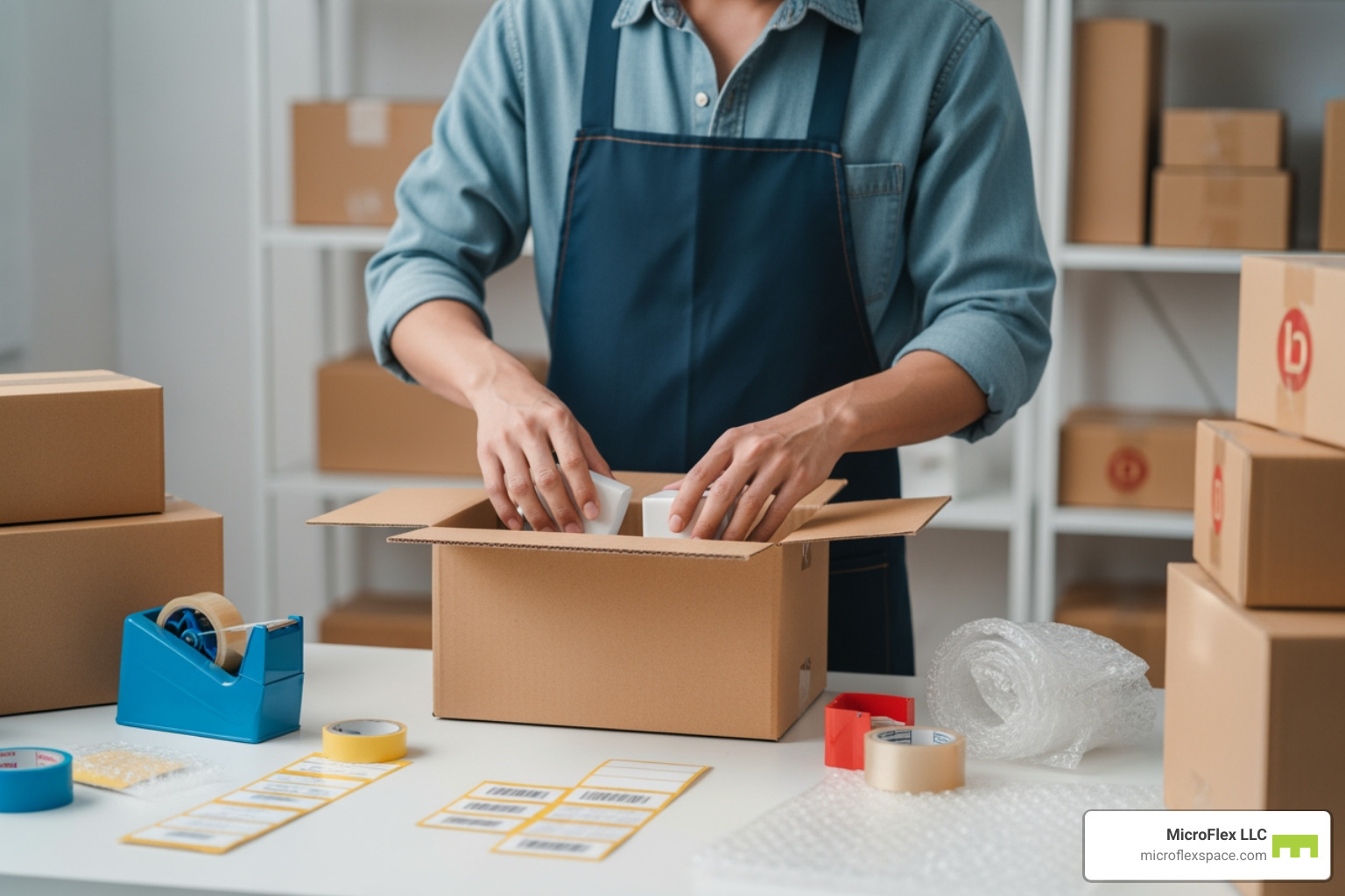 e-commerce entrepreneur packing boxes - Small warehouse for rent e-commerce entrepreneur packing boxes - Small warehouse for rent