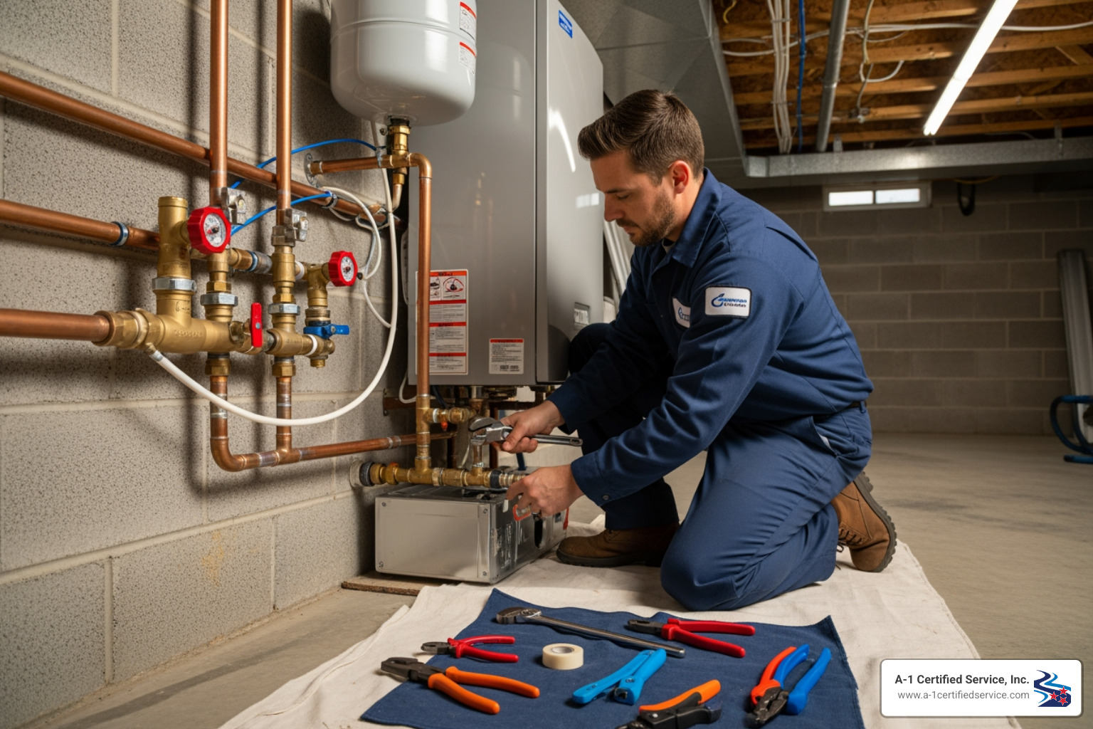 certified technician installing a new water heater system - heating upgrade in mascot tn certified technician installing a new water heater system - heating upgrade in mascot tn