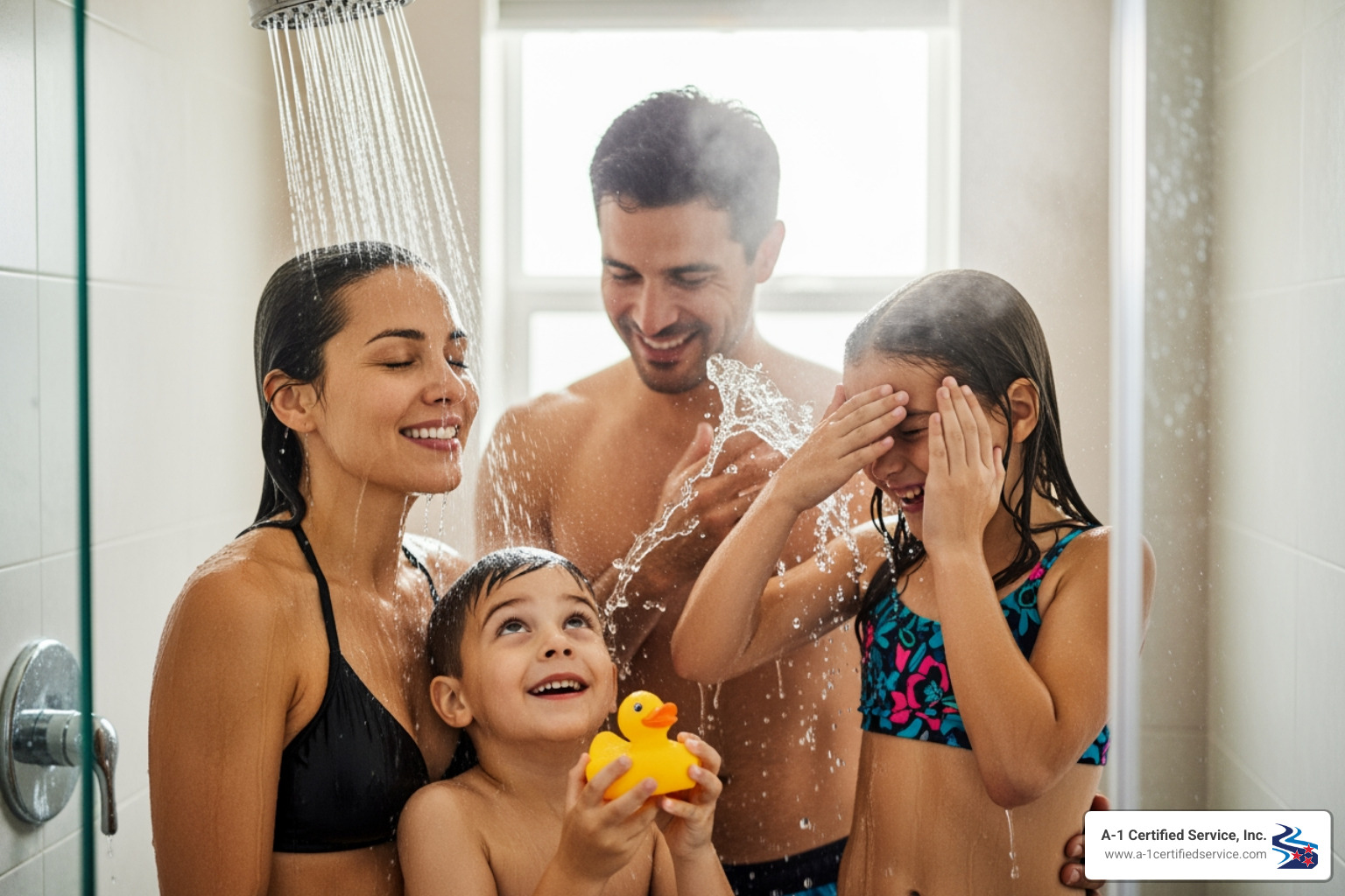 family enjoying a hot shower - heating upgrade in mascot tn family enjoying a hot shower - heating upgrade in mascot tn