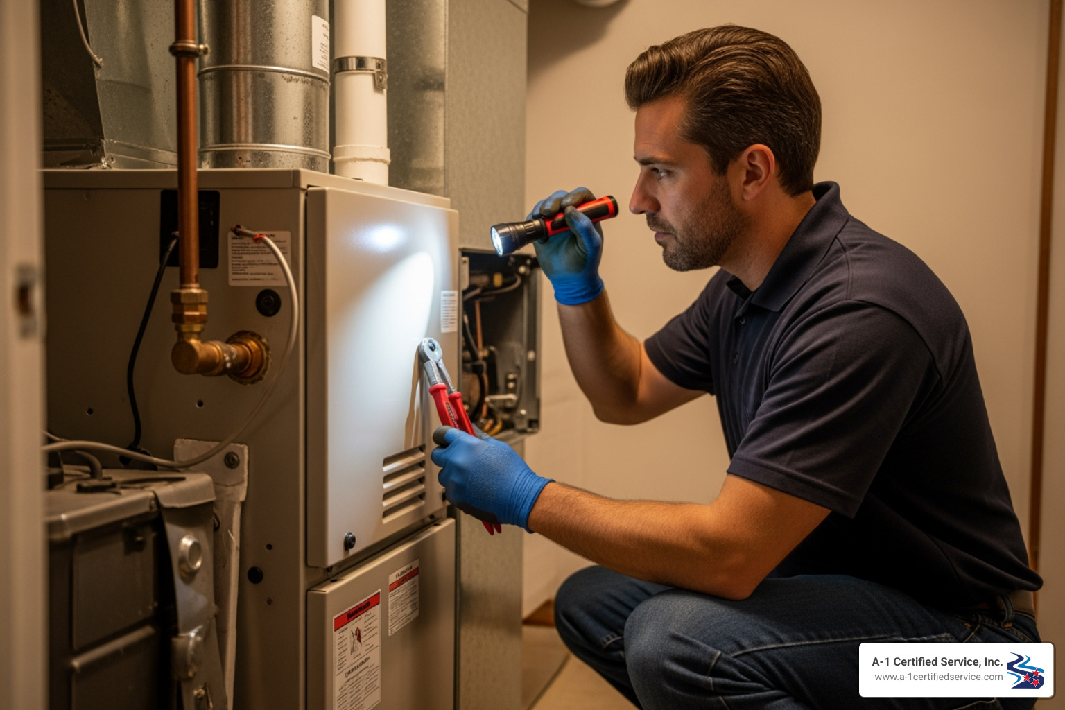 technician performing a tune-up - certified heating technician in clinton tn technician performing a tune-up - certified heating technician in clinton tn