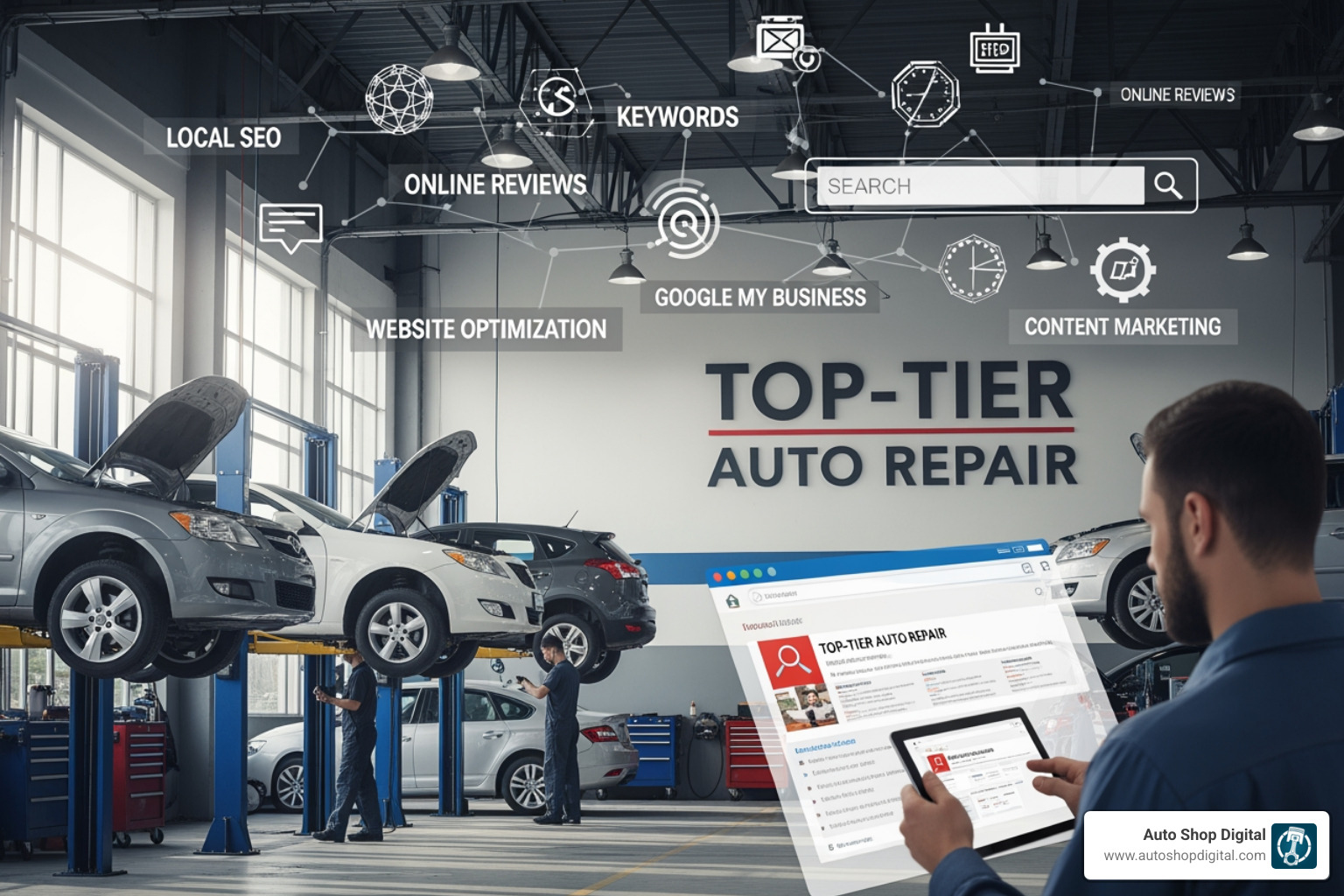 well-optimized Google Business Profile - Auto repair SEO