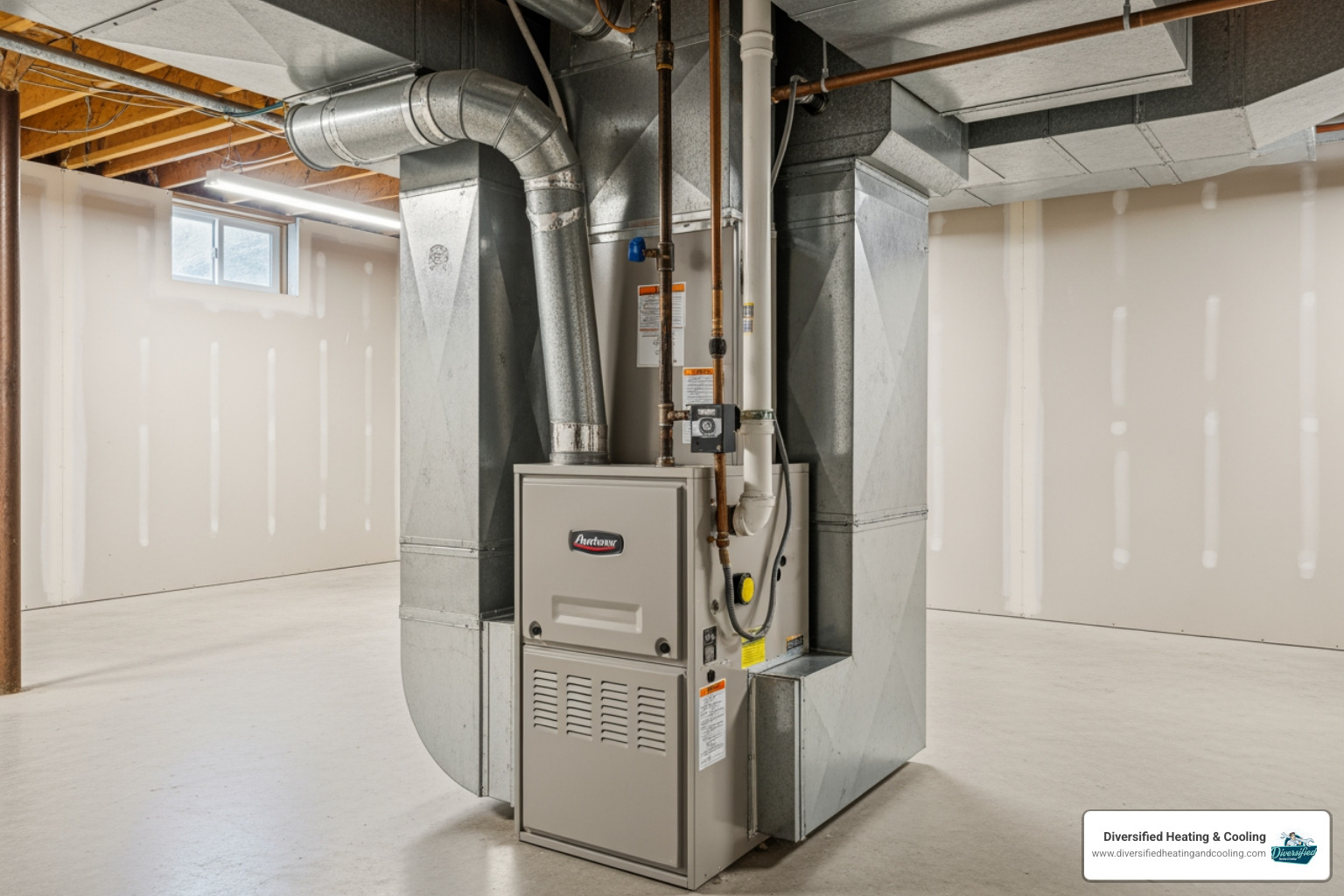 Clear and accessible indoor furnace or HVAC unit - 24/7 heating repair in yucca valley ca
