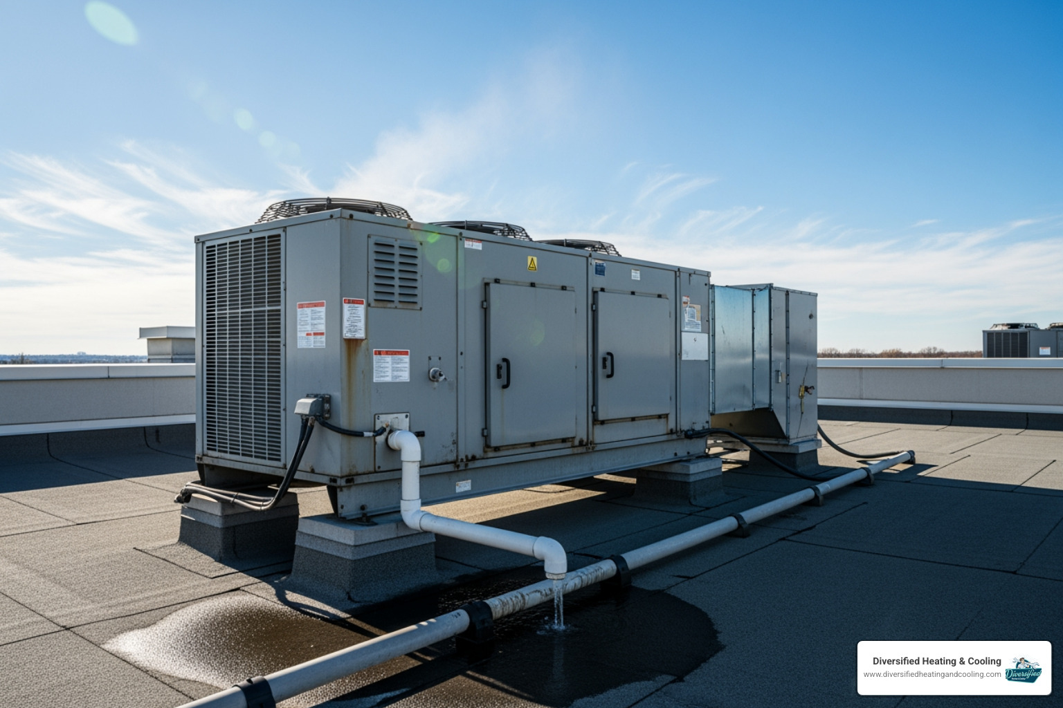 commercial rooftop HVAC unit with a clear, sunny sky in the background - affordable commercial hvac service in bermuda dunes ca commercial rooftop HVAC unit with a clear, sunny sky in the background - affordable commercial hvac service in bermuda dunes ca