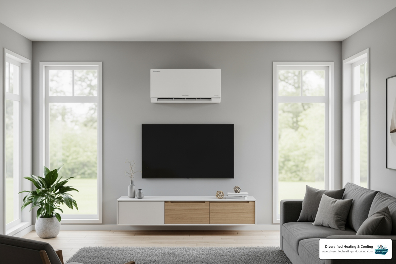 ductless mini-split unit on interior wall - best heat pump company in thousand palms ca