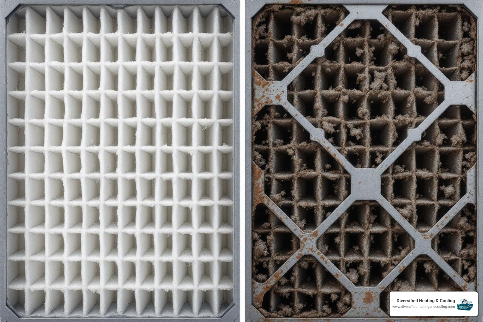 a clean, well-maintained commercial air filter next to a dirty, clogged one, highlighting the importance of regular replacement - best commercial hvac company in bermuda dunes ca a clean, well-maintained commercial air filter next to a dirty, clogged one, highlighting the importance of regular replacement - best commercial hvac company in bermuda dunes ca