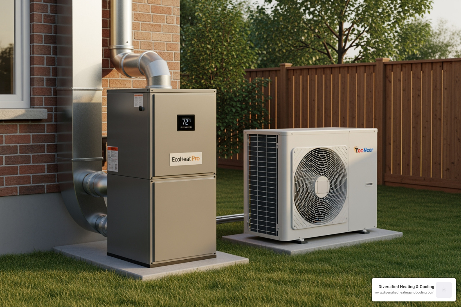 different heating units like a furnace and a heat pump - best heating company in pioneertown ca