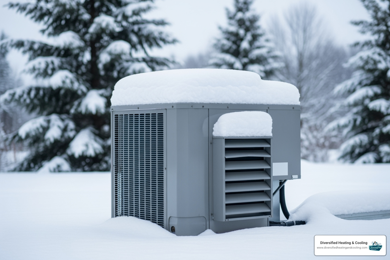 outdoor heating unit partially covered in snow - heating broken in big bear lake ca outdoor heating unit partially covered in snow - heating broken in big bear lake ca