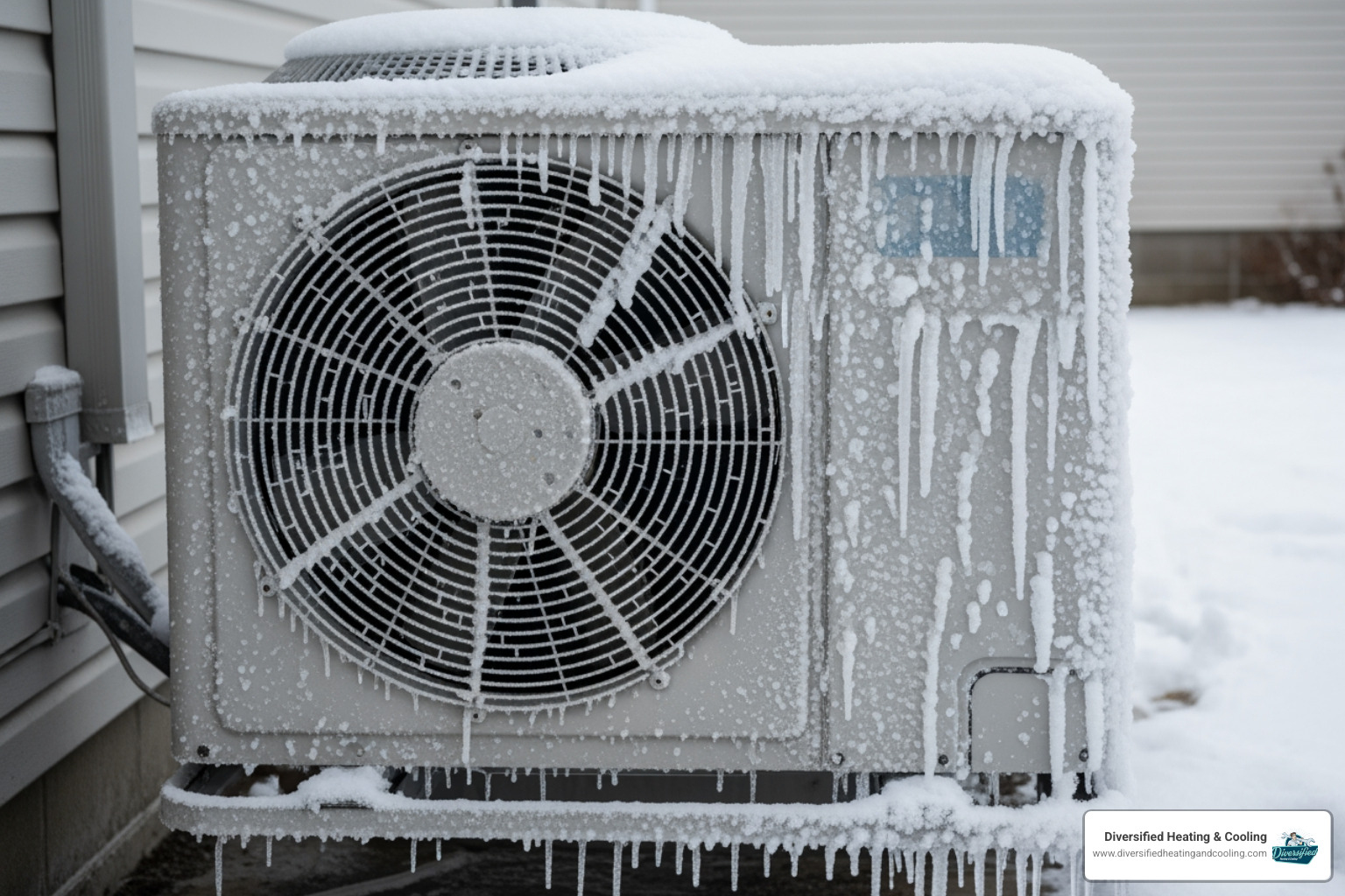 ice buildup on an outdoor heat pump unit - heat pump not working in landers ca