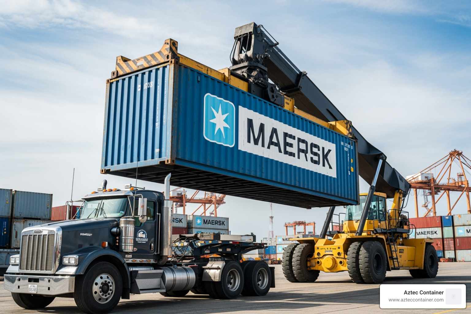 40ft high cube container being loaded onto a truck - 40 high cube container capacity