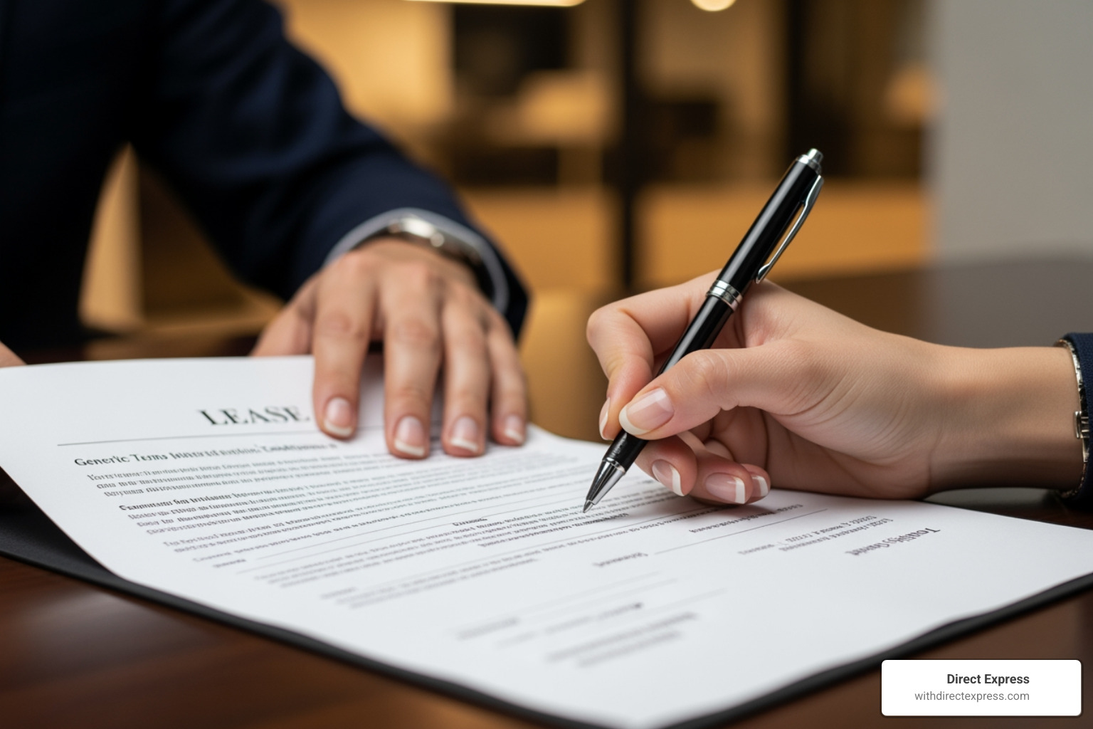 person signing lease document - houses and duplex for rent near me