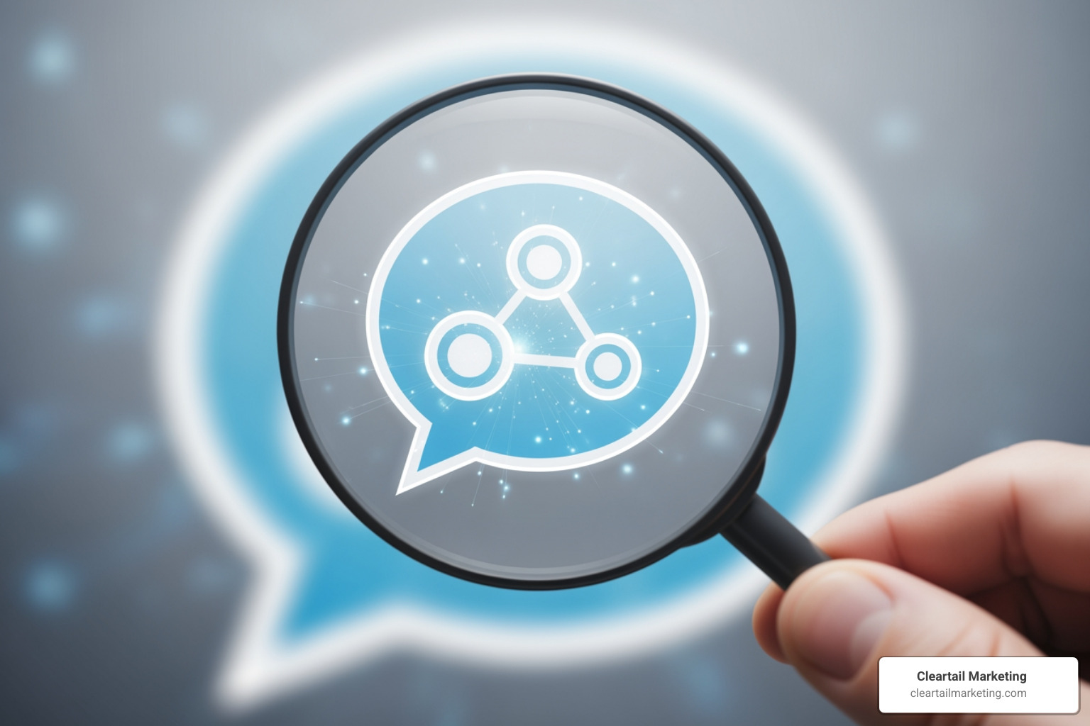 Magnifying glass over a social media icon - Crisis management social