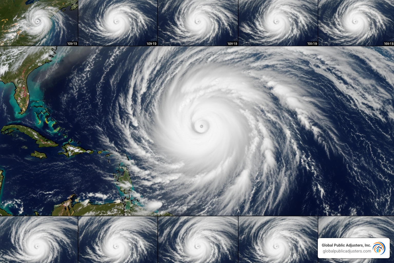 a weather satellite loop showing Milton's rapid intensification - hurricane damage Florida