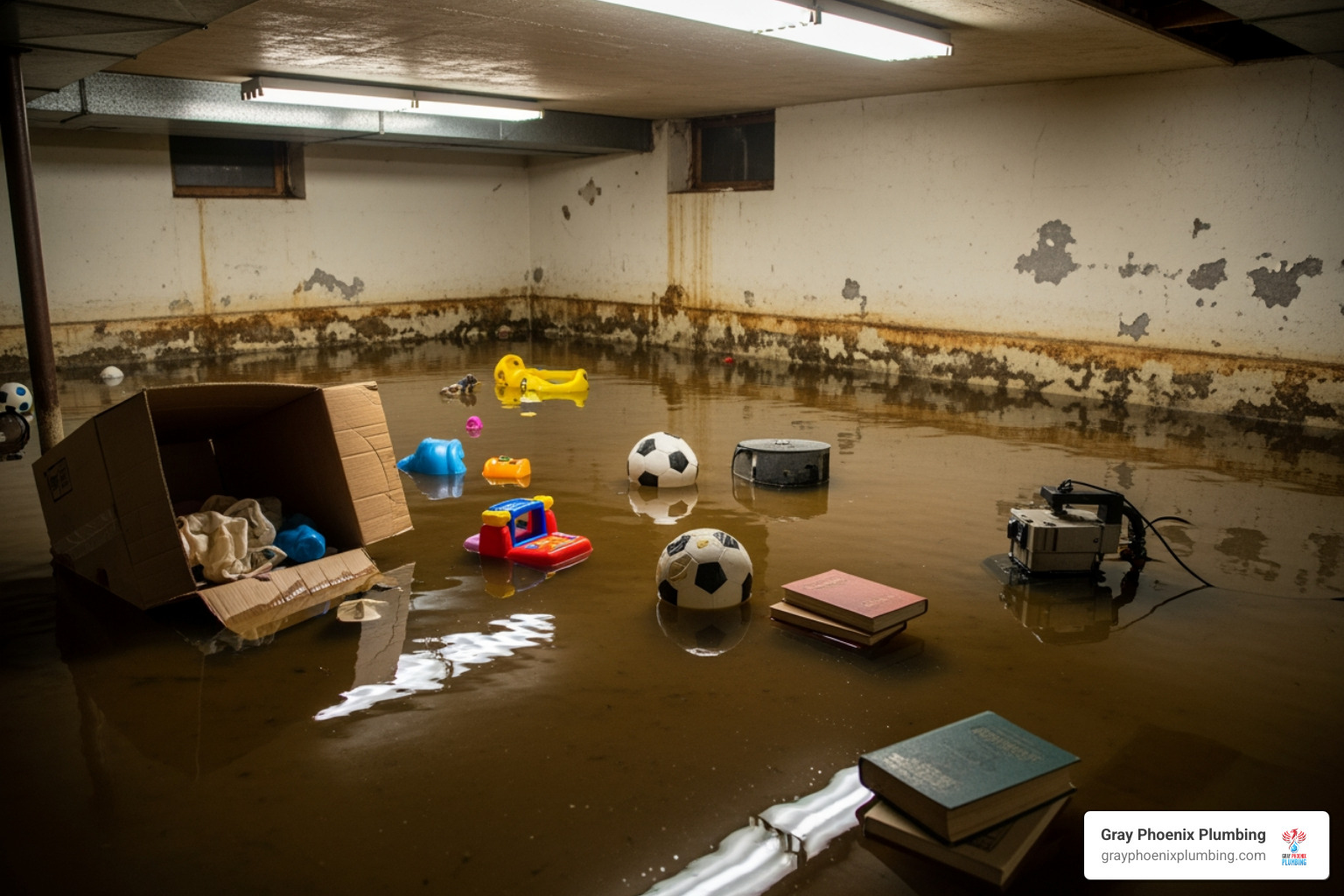 water damage in a basement - sump pump repair denver