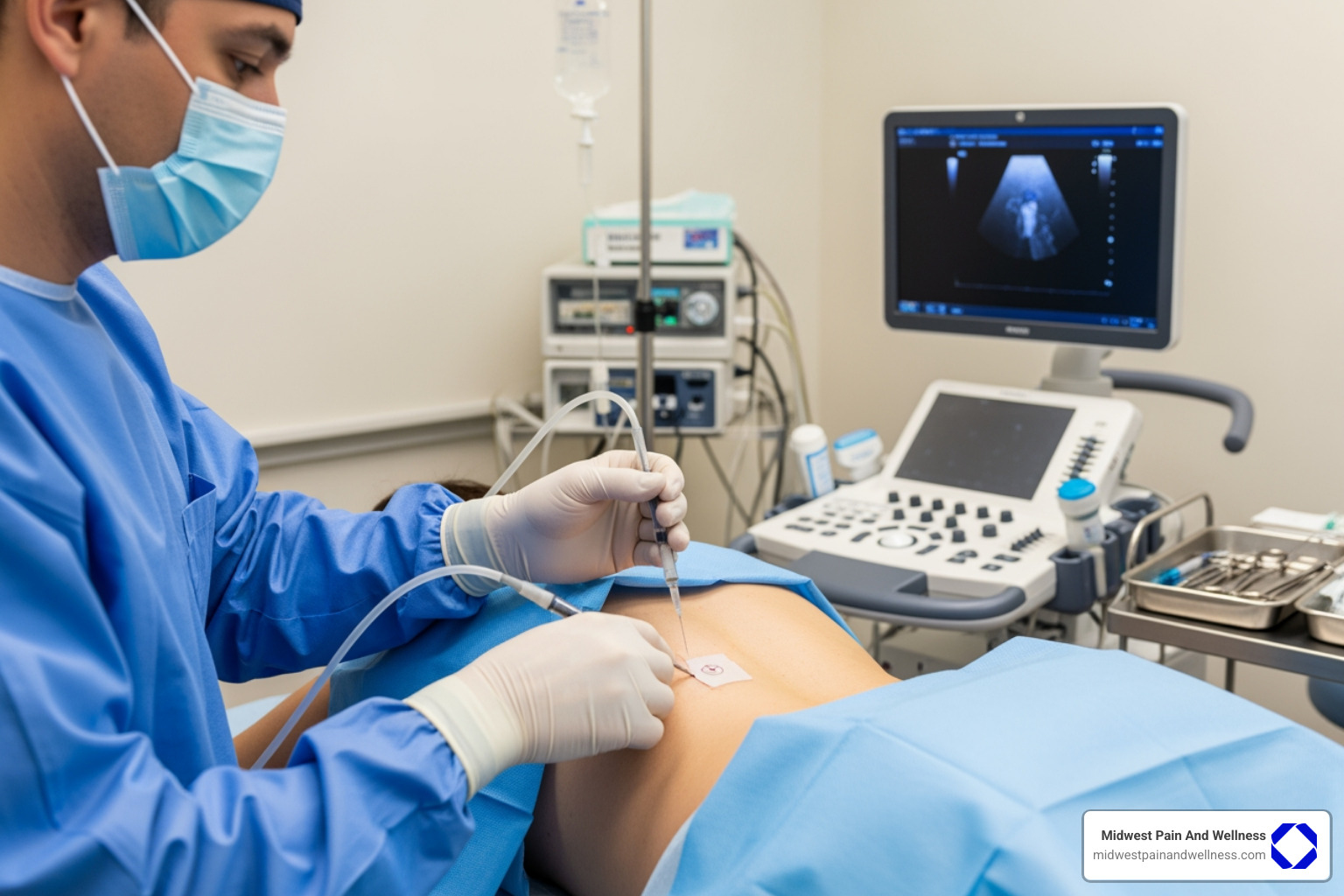 image illustrating a nerve block procedure - Rehabilitation pain management