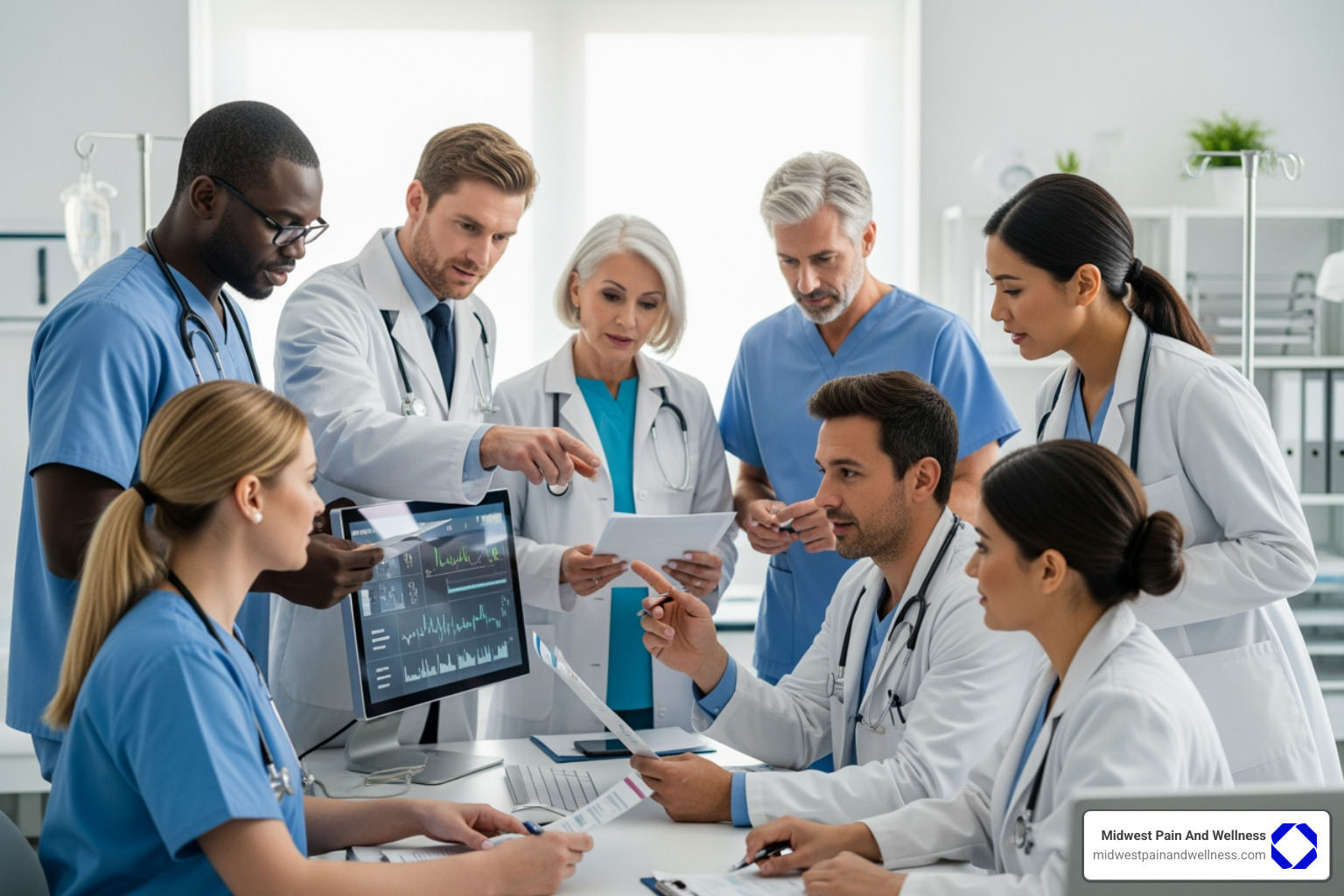 diverse healthcare team collaborating - effective pain management strategies