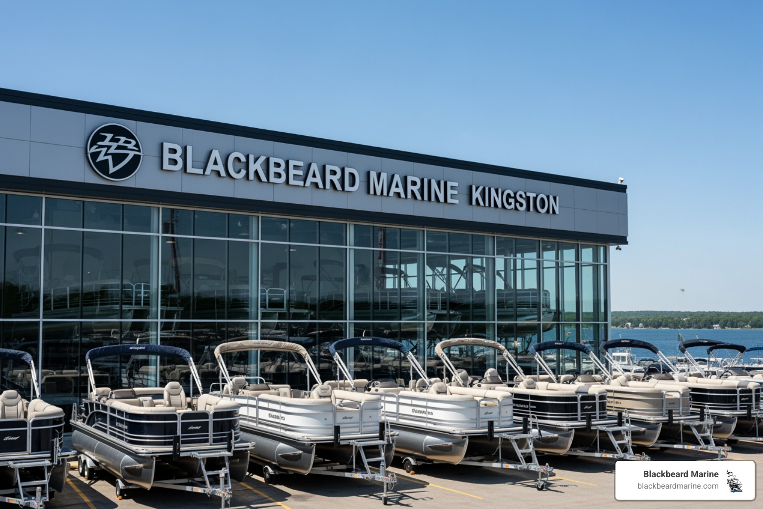 Blackbeard Marine Kingston showroom exterior - pontoon boats Kingston OK