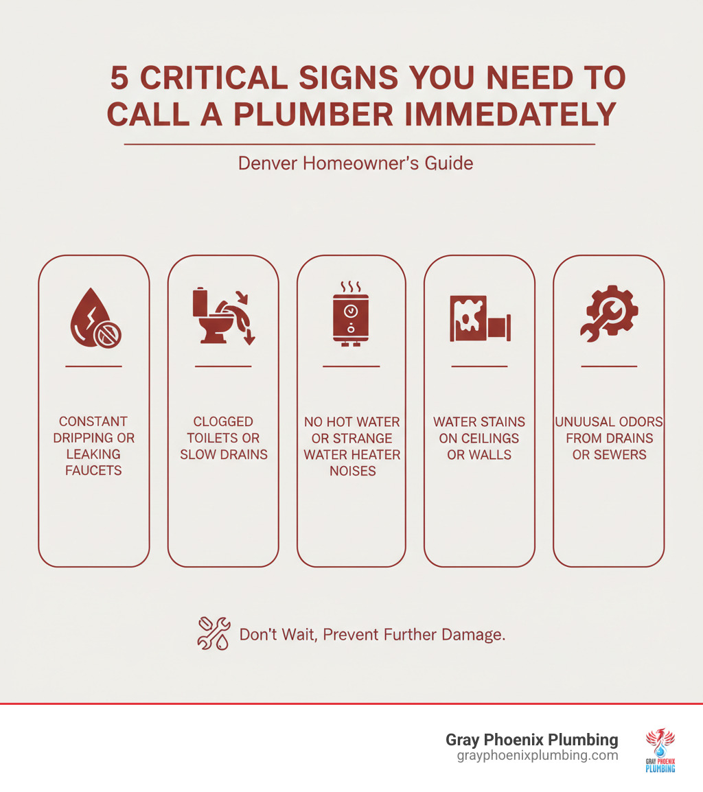 5 critical signs you need to call a plumber immediately - denver plumber near me infographic 5 critical signs you need to call a plumber immediately - denver plumber near me infographic